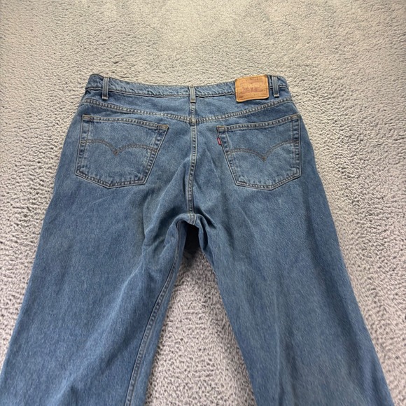 Vintage Levis 505 Jeans Men 42x30 Blue Medium Wash Cotton Regular Straight Denim - Picture 5 of 9